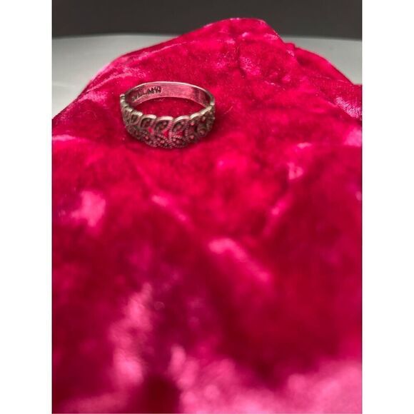 Handcrafted Marcasite and Sterling Silver Cocktail Ring, Olive Garland - Picture 3 of 6